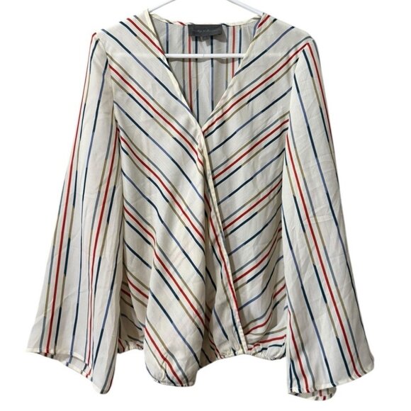 Anthropologie Sunday In Brooklyn Top Wide Sleeves Sz Large Polyester Lightweight - Picture 1 of 11